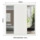 Guarda-roupa Casal Madesa Reno 3 Portas De Correr Com Espelhos