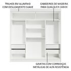 Guarda-roupa Casal Madesa Reno 3 Portas De Correr Com Espelhos