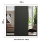 Guarda-roupa Casal Madesa Reno 3 Portas De Correr Com Espelhos