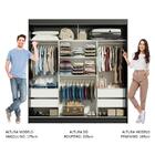 Guarda-roupa Casal Madesa Reno 3 Portas De Correr De Espelho