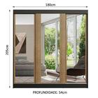 Guarda-roupa Casal Madesa Reno 3 Portas De Correr De Espelho