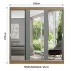 Guarda-roupa Casal Madesa Reno 3 Portas De Correr De Espelho