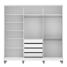 Guarda Roupa Casal Madesa Royale 100% MDF 3 Portas de Correr