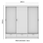 Guarda-roupa Casal Madesa Sevilha 3 Portas De Correr