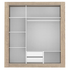 Guarda-roupa Casal Madesa Texas 3 Portas De Correr Com Espelh