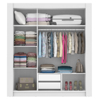 Guarda-Roupa Casal Madesa Texas 3 Portas de Correr de Vidro R
