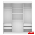 Guarda-Roupa Casal Madesa Veneza 3 Portas de Correr Central c