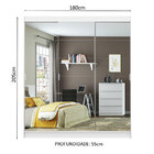 Guarda-Roupa Casal Madesa Veneza 3 Portas de Correr com Espel