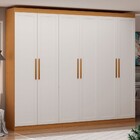 Guarda-roupa Casal Madri 6 Portas 4 Gavetas 100% Mdf Cinamomo