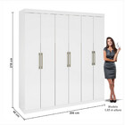 Guarda Roupa Casal Madri 6 Portas 4 Gavetas Móveis D Doro