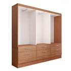 Guarda-roupa Casal Madri 6 Portas 9 Gavetas Cinamomo - Panora