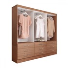 Guarda-roupa Casal Madri 6 Portas 9 Gavetas Com Espelho Cinam