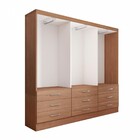 Guarda-roupa Casal Madri 6 Portas 9 Gavetas Com Espelho Cinam
