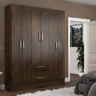 Guarda-roupa Casal Magistral 6 Portas 2 Gavetas Cor Cacau