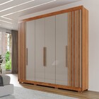 Guarda-roupa Casal Magnus 6 Portas 6 Gavetas Com Pés Ripado 1