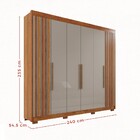 Guarda-roupa Casal Magnus 6 Portas 6 Gavetas Com Pés Ripado 1