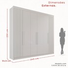 Guarda-roupa Casal Magnus 6 Portas 6 Gavetas Ripado 100% Mdf