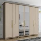 Guarda Roupa Casal Magnus 6 Portas Com Espelho - Móveis Henn
