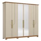 Guarda Roupa Casal Magnus 6 Portas Com Espelho - Móveis Henn