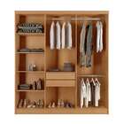 Guarda-roupa Casal Malibu 6 Pt Imbuia E Off White