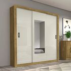 Guarda Roupa Casal Malibu Com Espelho 3 Portas De Correr 4 Ga