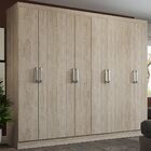 Guarda-roupa Casal Malu 8 Portas 8 Prateleiras Malbec Bege -