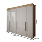 Guarda-roupa Casal Manhattan 6 Portas 2 Gavetas Marrocos/off