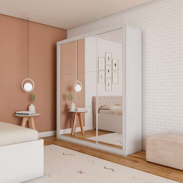 Guarda-roupa Casal Manu Gold 3 Pt 4 Gv Branco