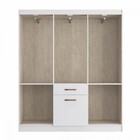 Guarda-roupa Casal Marbella 6 Portas 2 Gavetas Crema Fumê - D