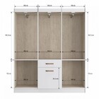 Guarda-roupa Casal Marbella 6 Portas 2 Gavetas Crema Fumê - D