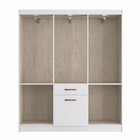 Guarda-roupa Casal Marbella 6 Portas 2 Gavetas Crema Fumê - D