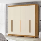 Guarda Roupa Casal Mari 6 Portas 4 Gavetas Carvalho Grife Off
