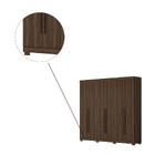 Guarda Roupa Casal Mari 6 Portas 4 Gavetas Cedro Tana Decor