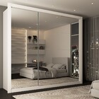 Guarda-roupa Casal Maria Helena 3 Portas De Correr 4 Gavetas