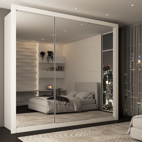 Guarda-roupa Casal Maria Helena 3 Portas De Correr 4 Gavetas