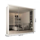 Guarda-roupa Casal Maria Helena 3 Portas De Correr 4 Gavetas