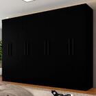Guarda Roupa Casal Mariah 8 Portas Preto Fosco - Moveis Arapo
