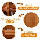 Guarda Roupa Casal Marrocos Mdf 8 Portas 4 Gavetas Moderna Mo