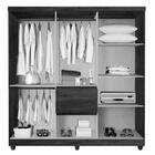 Guarda-roupa Casal Master 8 Portas Wengue Naturale/off White