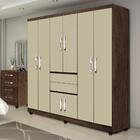 Guarda-roupa Casal Master 8 Portas Wengue Naturale/off White