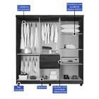 Guarda-roupa Casal Master 8 Portas Wengue Naturale/off White