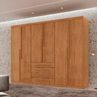 Guarda Roupa Casal Matteo 100 Mdf 6 Portas E 4 Gavetas Modern
