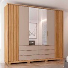 Guarda-roupa Casal Maximus 6 Portas 6 Gavetas Com Espelho Bur