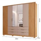 Guarda-roupa Casal Maximus 6 Portas 6 Gavetas Com Espelho Bur