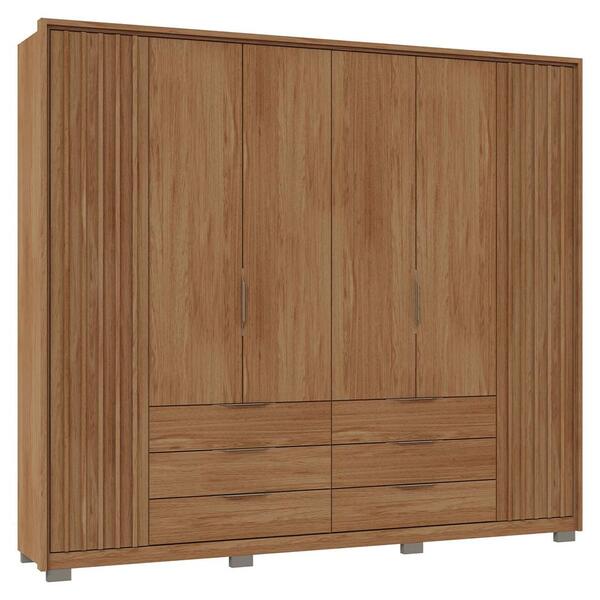Guarda Roupa Casal Maximus 6 Portas 6 Gavetas Marrom Caemmun