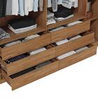Guarda Roupa Casal Maximus 6 Portas 6 Gavetas Marrom Caemmun