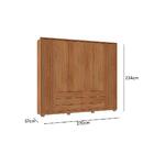 Guarda Roupa Casal Maximus 6 Portas 6 Gavetas Marrom Caemmun