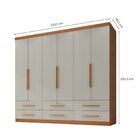 Guarda Roupa Casal Maximus Plus 6 Portas De Bater 6 Gavetas