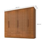 Guarda Roupa Casal Maximus Plus 6 Portas De Bater 6 Gavetas