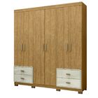 Guarda Roupa Casal Mdf 06 Portas 04 Gavetas Lancelot  220x200
